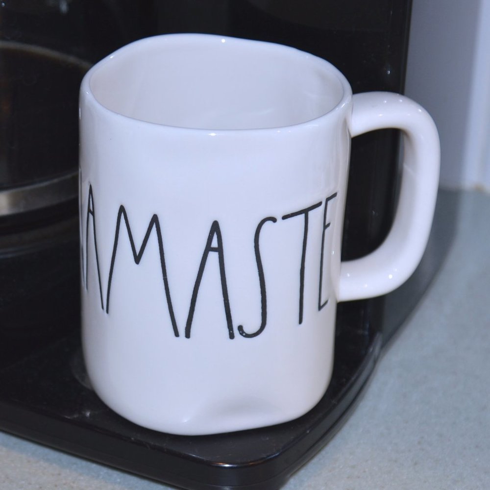 8/$20 Rae Dunn Namaste Coffee Mug ~ for your coffee-tea-hot cocoa :)